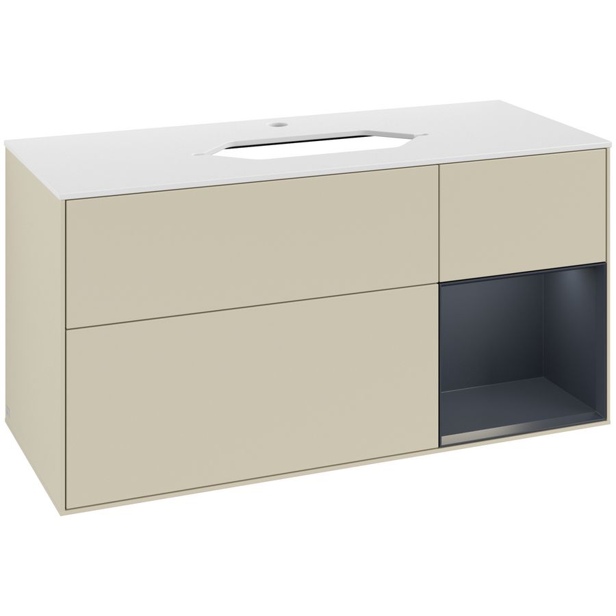 Wastafelonderkast Finion 1200x603x501mm S.Grey Matt Lacquer G301HGHJ