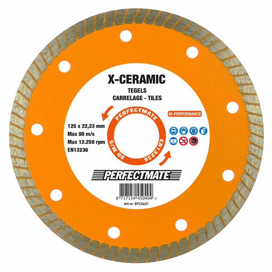 Diamantzaagblad X-Ceramic 125mm asgat 22.23mm