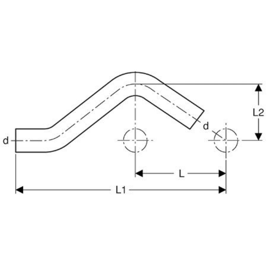 Passeerbocht MAPRESS C-STAAL 2x spie 15mm