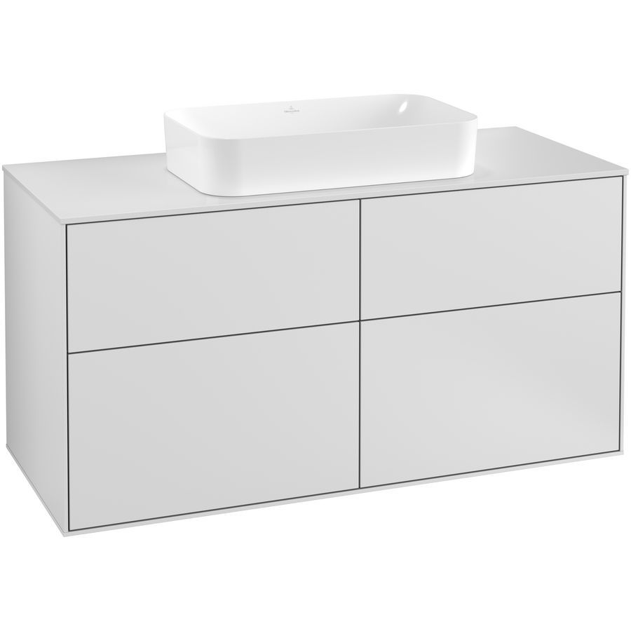 Wastafelonderkast Finion 1200x603x501mm White Matt Lacquer F26100MT