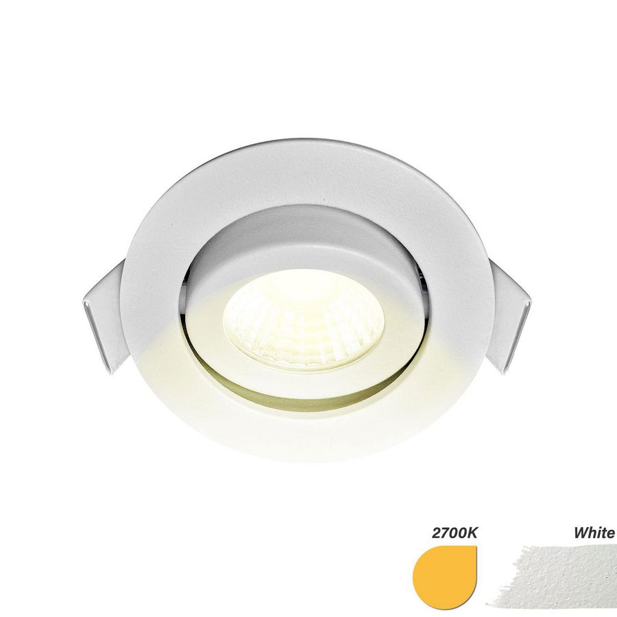 ED-10061 LED Spot 5W DIM 2700K Round White IP54