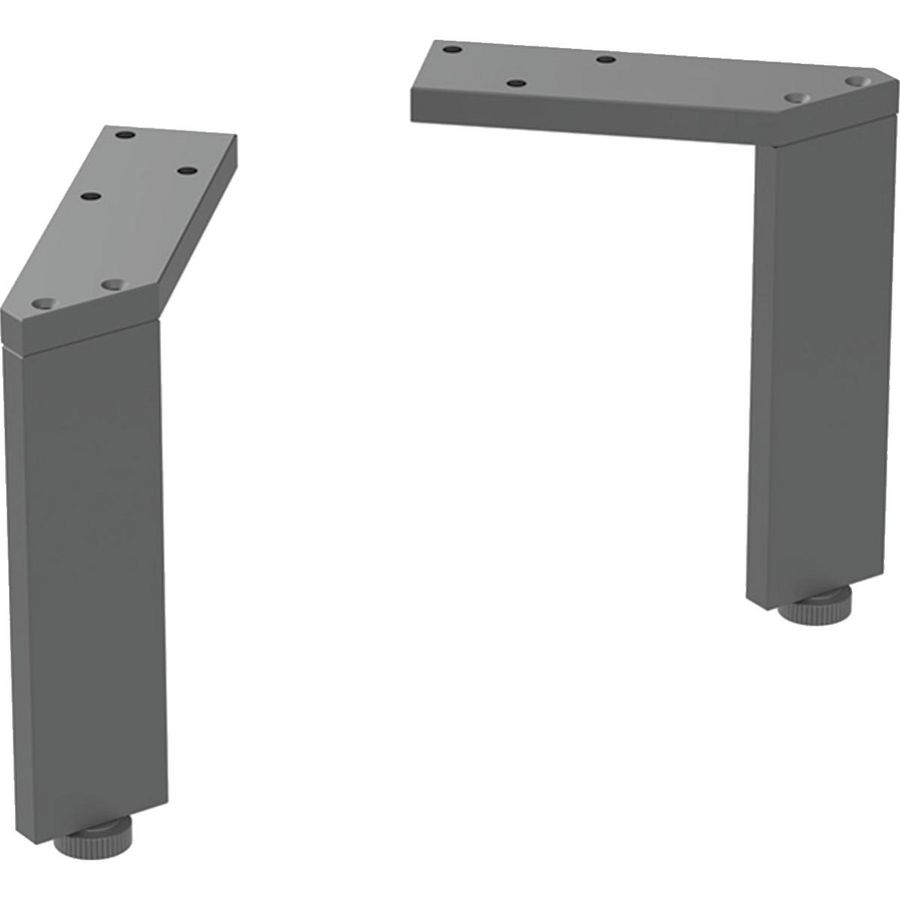 Set Steunpoten Smal 2 Stk H150mm Zwart/Poedergelakt Mat