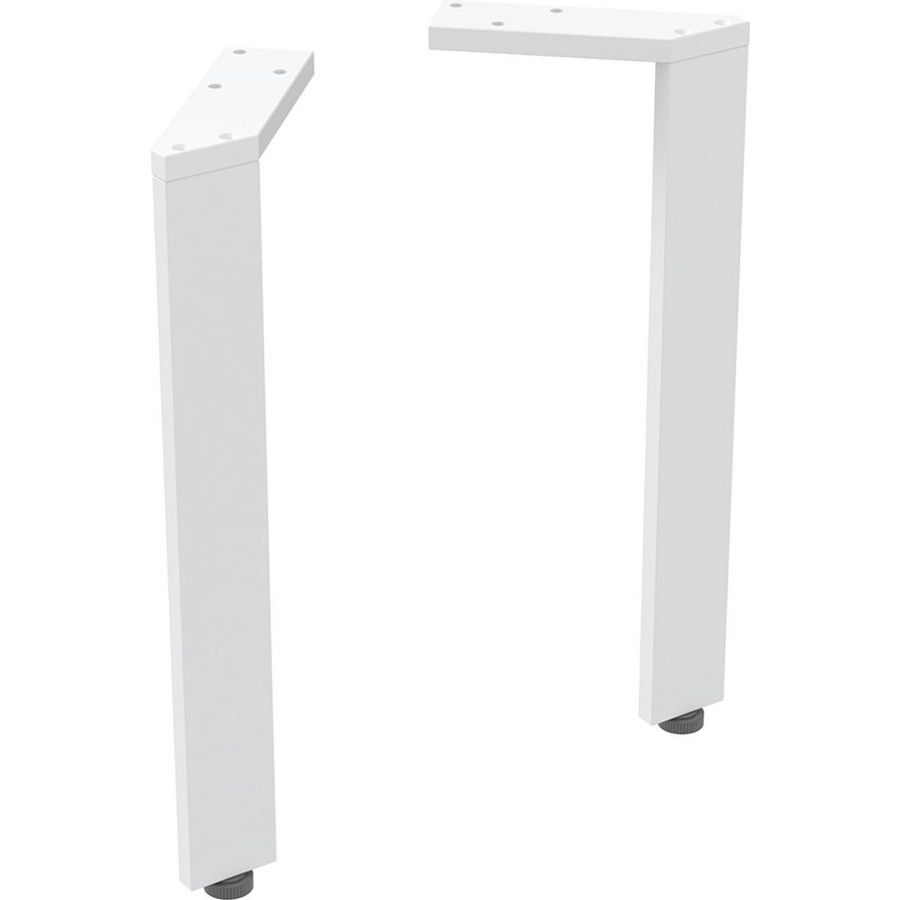 Set Steunpoten Smal 2 Stk H300mm Wit/Poedergelakt Mat