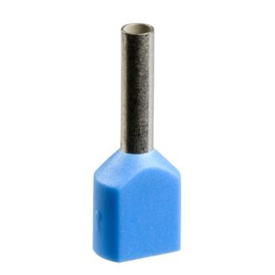 Draadbusjes Dubbel 2x0,75mm2 Type Middel Blauw VVE=500