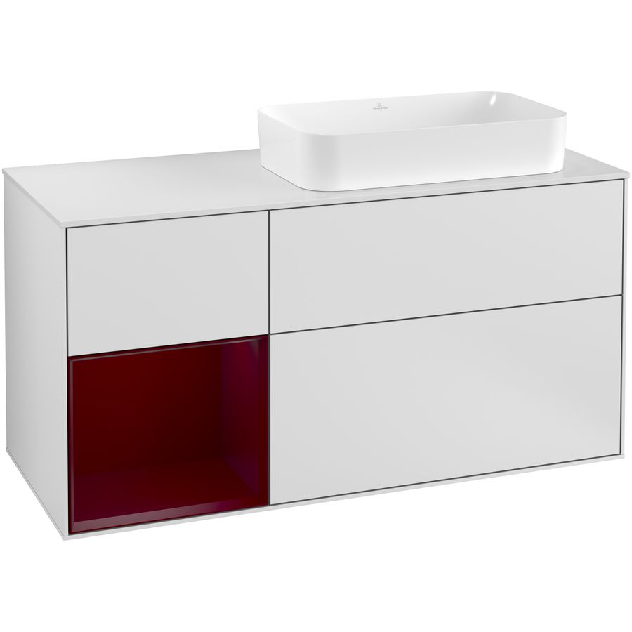 Wastafelonderkast Finion 1200x603x501mm White Matt Lacquer F271HBMT