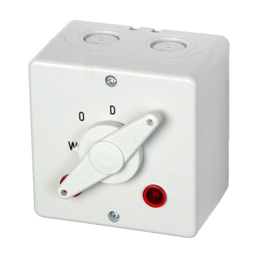 Wasmachine/droger trekschakelaar 32A 2-polig opbouw A422041