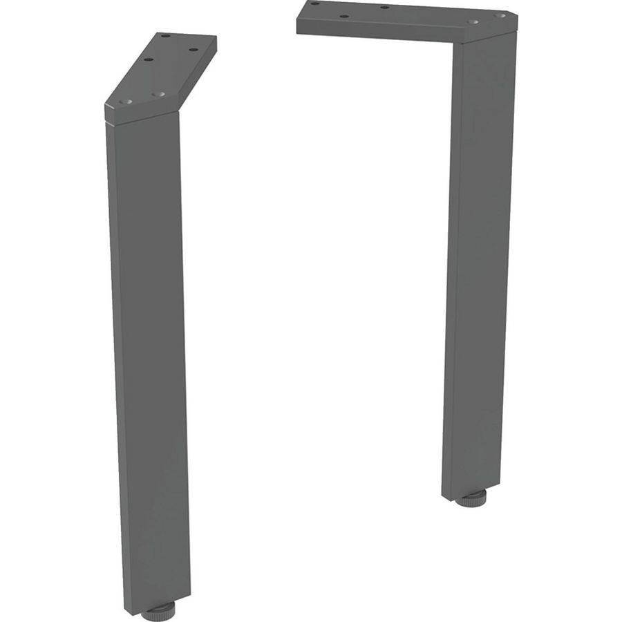 Set Steunpoten Smal 2 Stk H300mm Zwart/Poedergelakt Mat