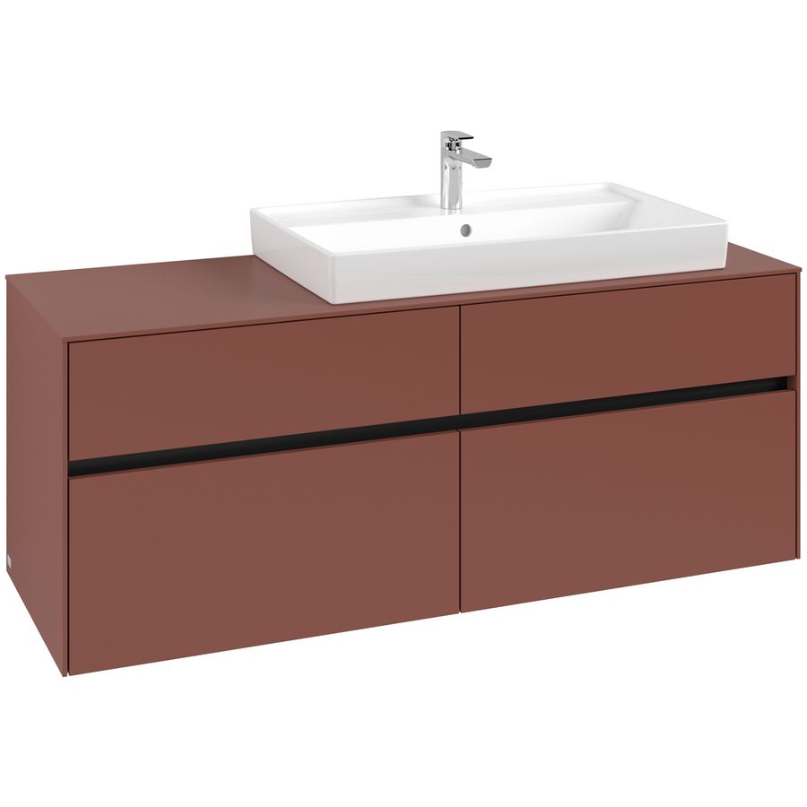 Wastafelonderkast Collaro 1400x548x500mm Wine Red C09000AH