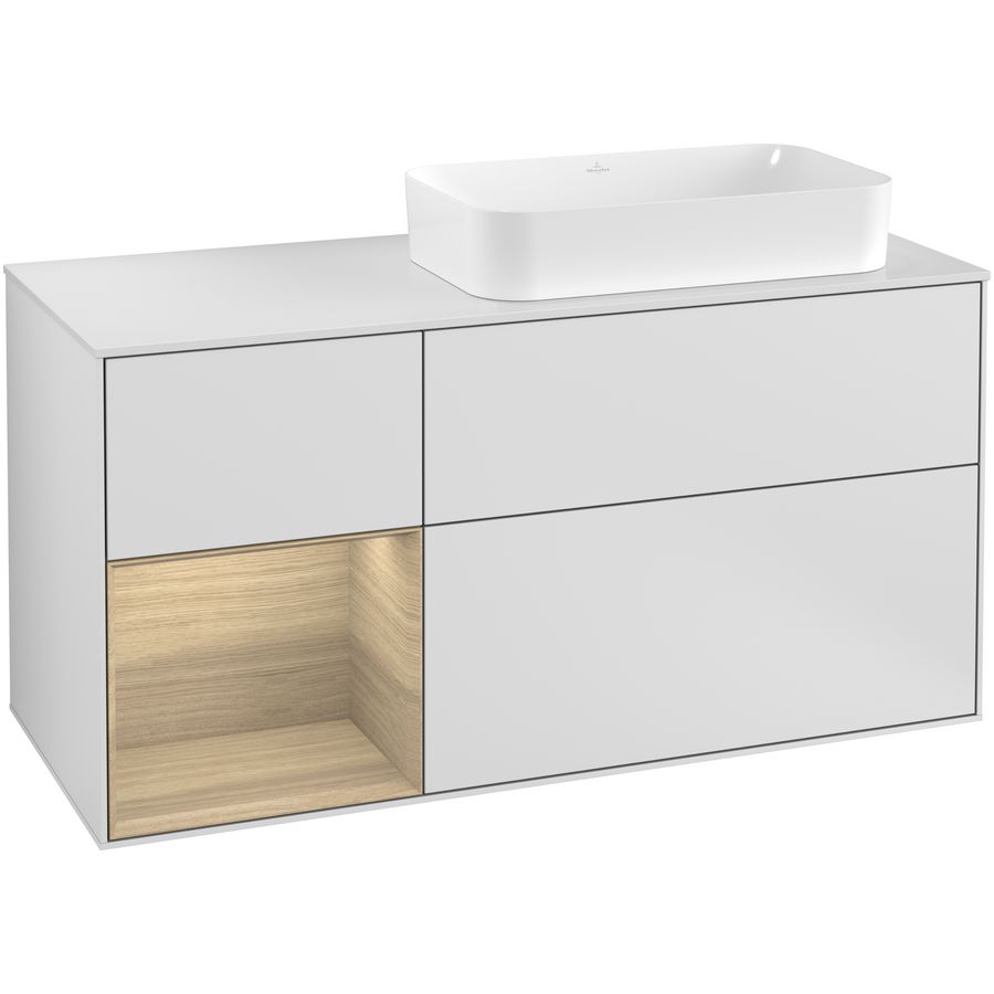 Wastafelonderkast Finion 1200x603x501mm White Matt Lacquer F271PCMT
