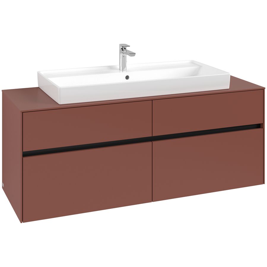 Wastafelonderkast Collaro 1400x548x500mm Wine Red C092B0AH