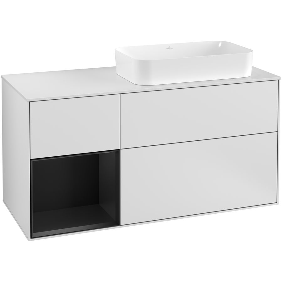 Wastafelonderkast Finion 1200x603x501mm White Matt Lacquer F271PDMT