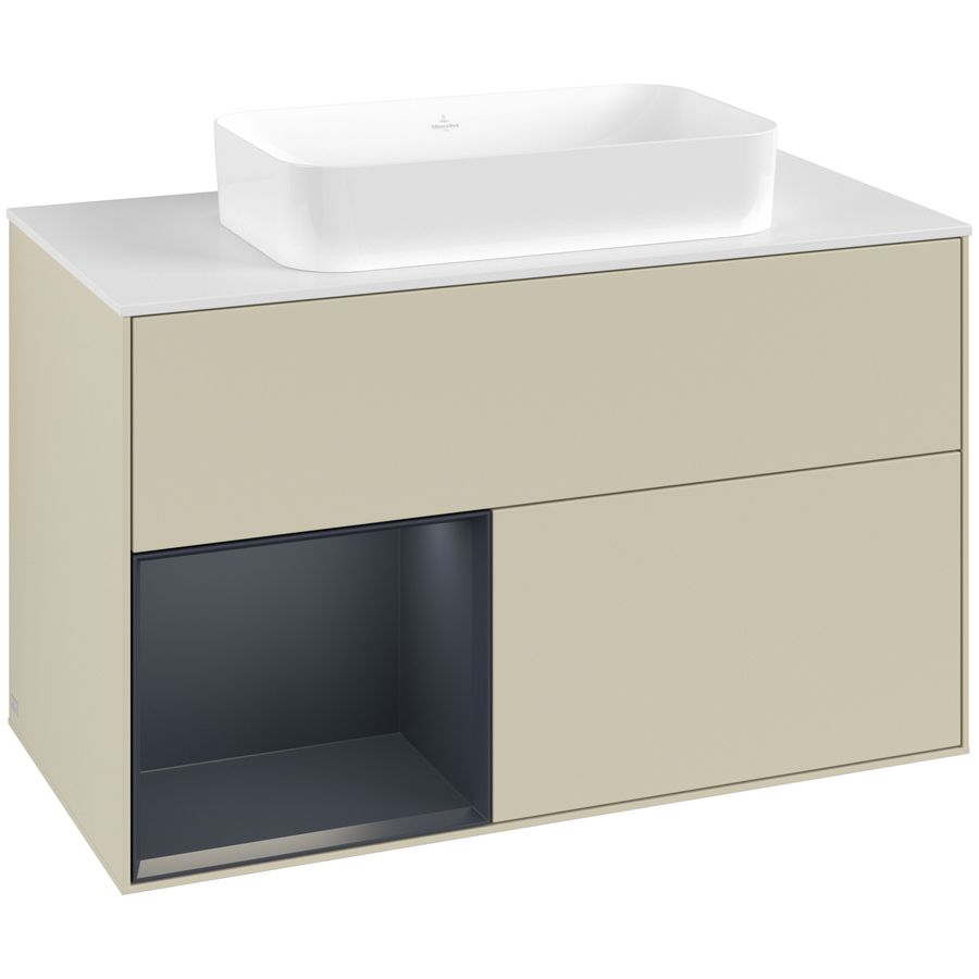 Wastafelonderkast Finion 1000x603x501mm S.Grey Matt Lacquer F651HGHJ