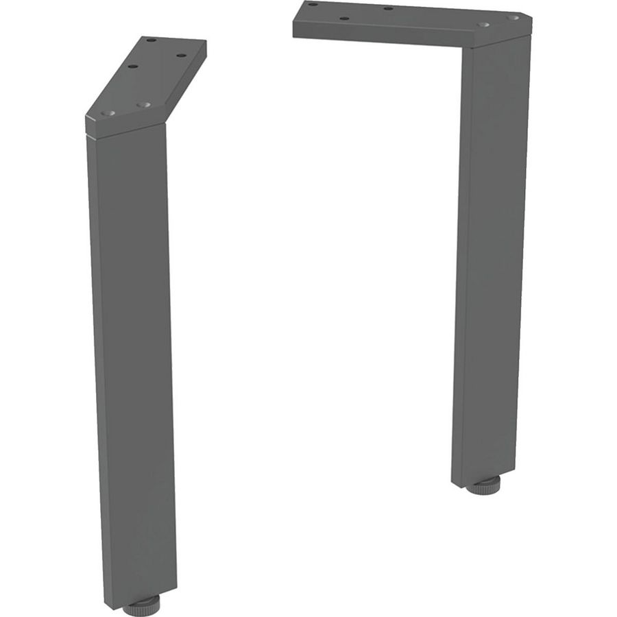 Set Steunpoten Smal 2 Stk H260mm Zwart/Poedergelakt Mat