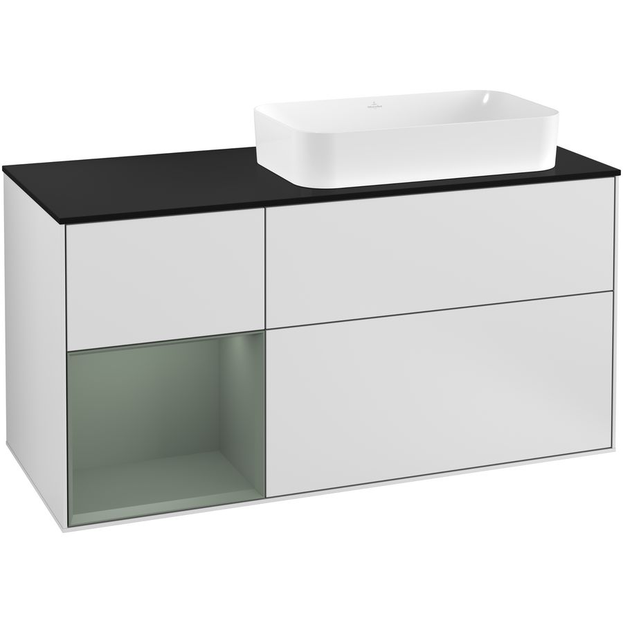 Wastafelonderkast Finion 1200x603x501mm White Matt Lacquer F272GMMT