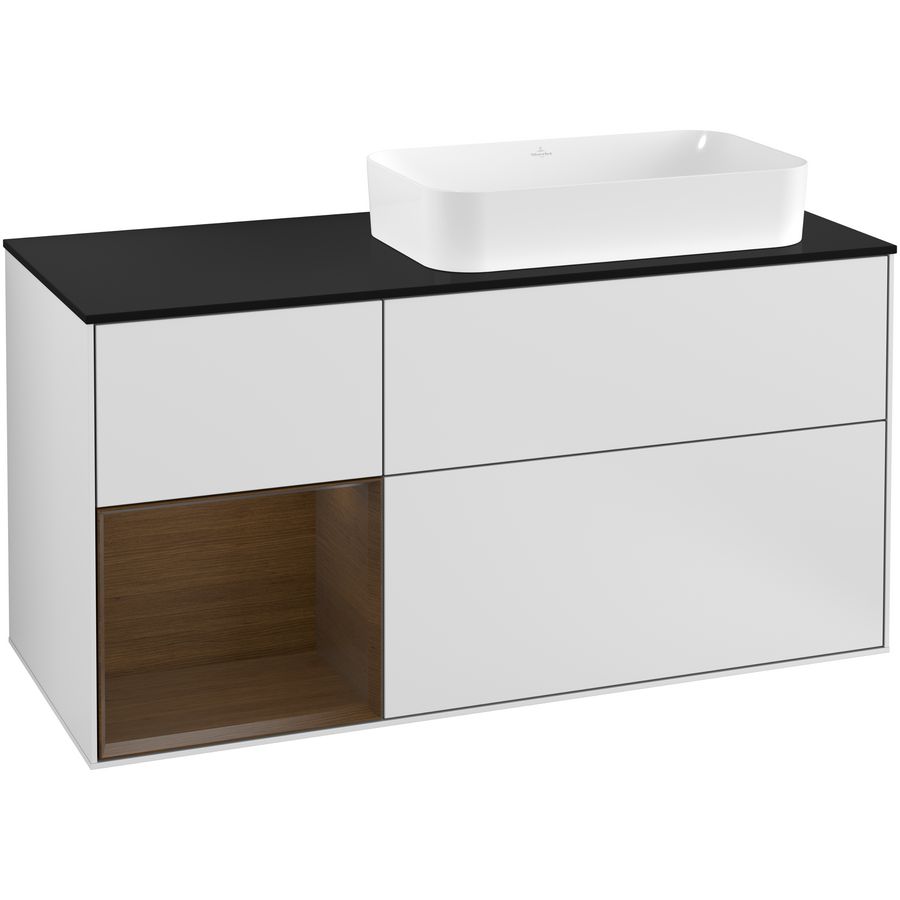 Wastafelonderkast Finion 1200x603x501mm White Matt Lacquer F272GNMT