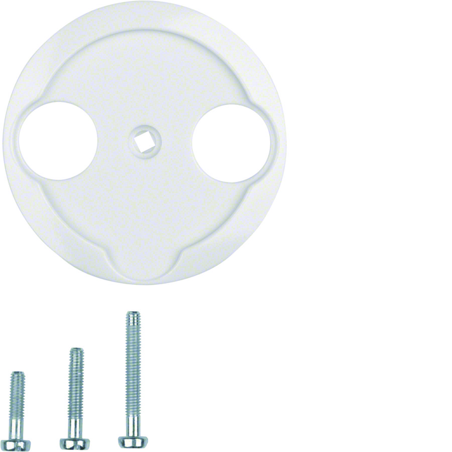 Afdekking antennecontactdoos 2 uitsparingen Serie 1930/Glas