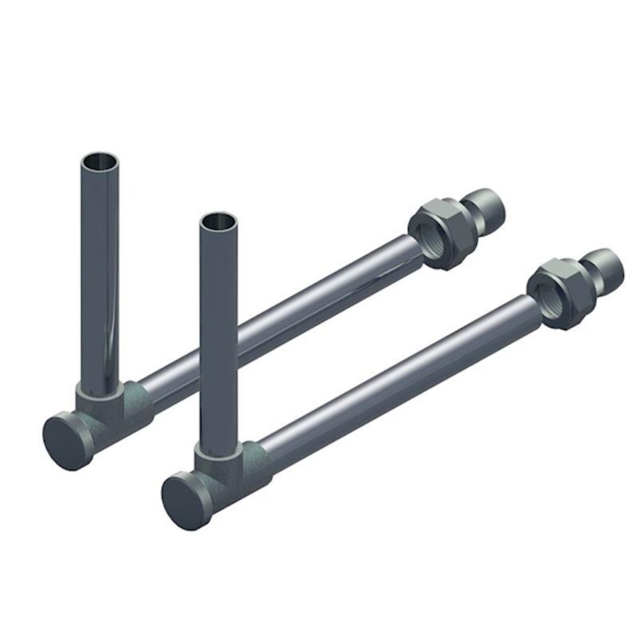 Aansluitbocht 15mm lang model aftapbaar