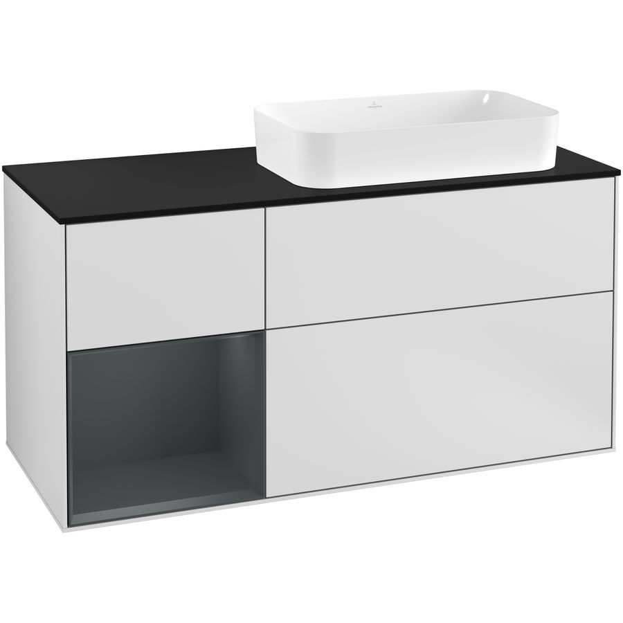 Wastafelonderkast Finion 1200x603x501mm White Matt Lacquer F272HGMT