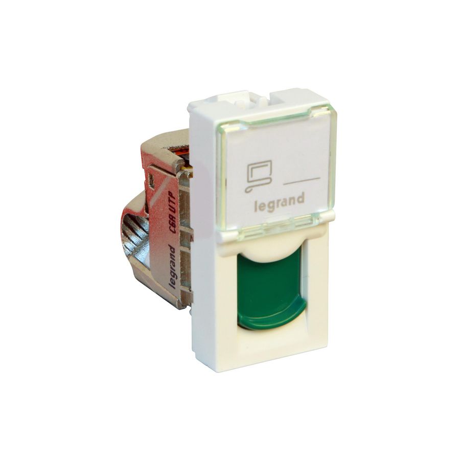 Dataconnector RJ45 Cat. 6A UTP 2 modulen groen LCS2