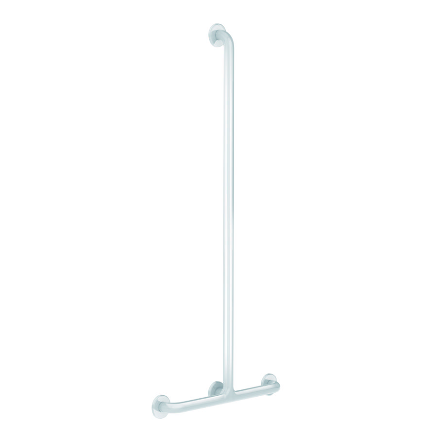 Greep T-vormig Ø32 1150x500 nylon wit