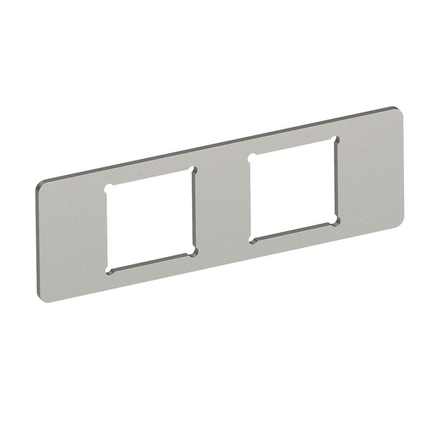 Montageplaat 2x gatenpatroon type F 77x24x15 rvs