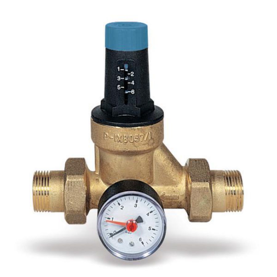 Drukreduceerventiel DRV-MN M/M 3/4 manometer 0-6bar VVE=20