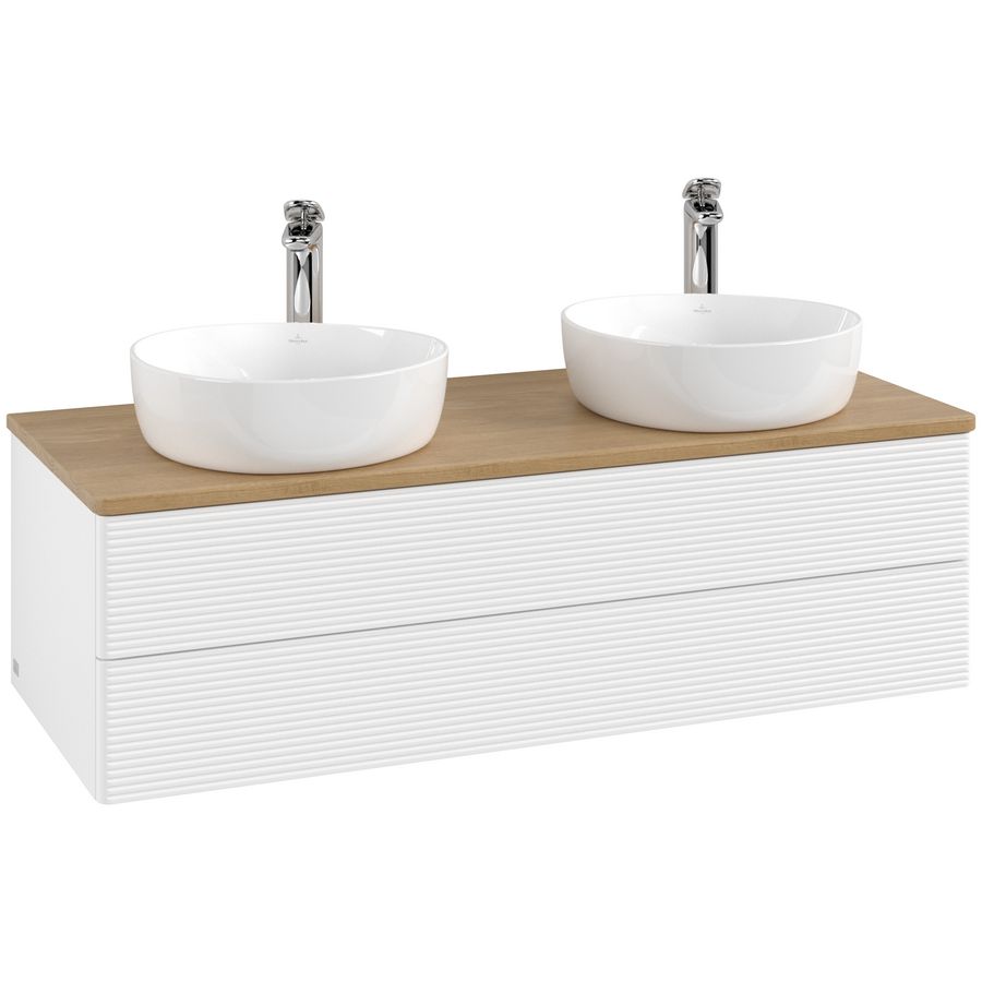Wastafelonderkast Antao 1200x360x500mm White Matt Lacquer L24151MT
