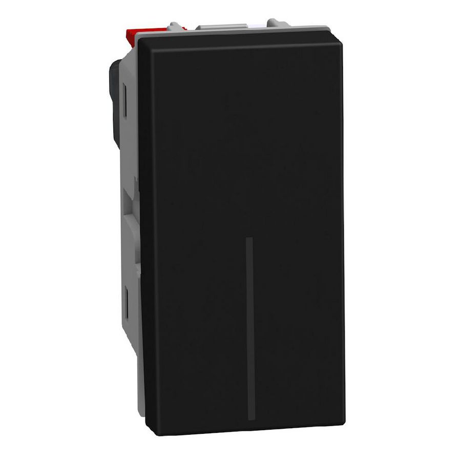 Doos a 40st. Light Now drukknop NO 10A - 1 module - zwart 40