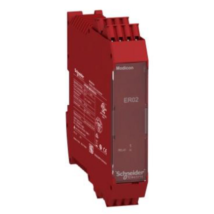 2 safety relay outputs expansion module with spring term
