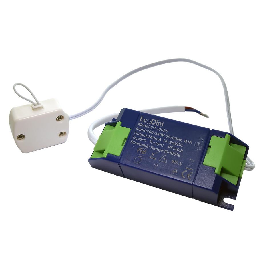 EcoDim ED-10050 LED Driver/Trafo 7W 14-25VDC DIM 1-2 Spots
