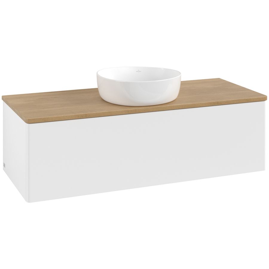 Wastafelonderkast Antao 1200x360x500mm White Matt Lacquer L32011MT
