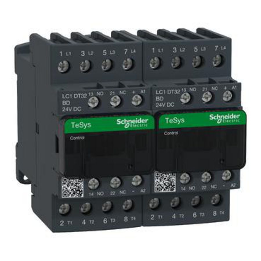 Omkeercont. 32A 4M/HCM+V Mechanisch verg. -Stuurspannin D