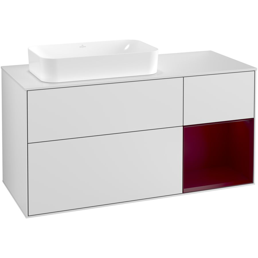 Wastafelonderkast Finion 1200x603x501mm White Matt Lacquer F281HBMT