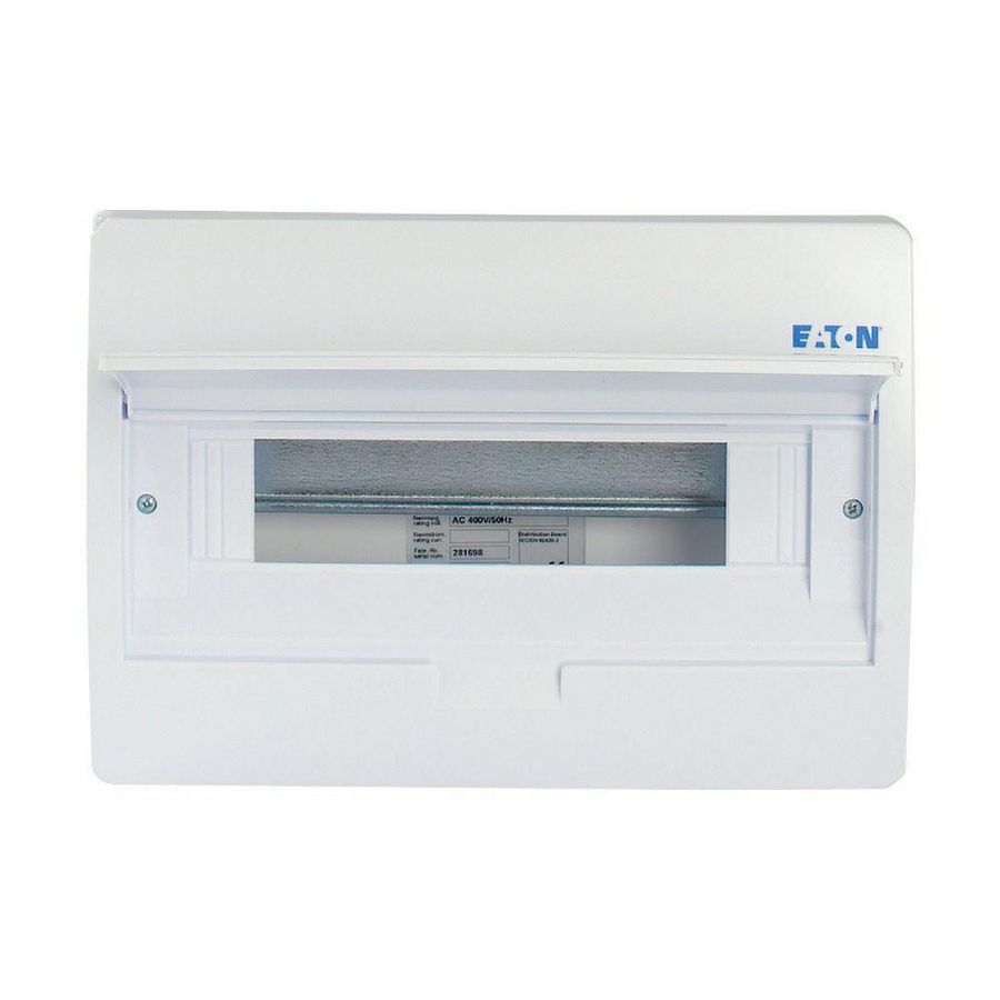 Installatiekast, opbouw, IP40, 1x18TE, deur wit Eaton