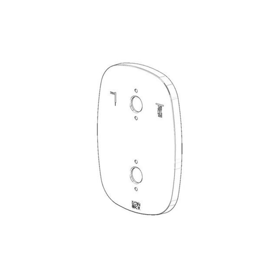 Rozet symbolen 105x144x10mm chr