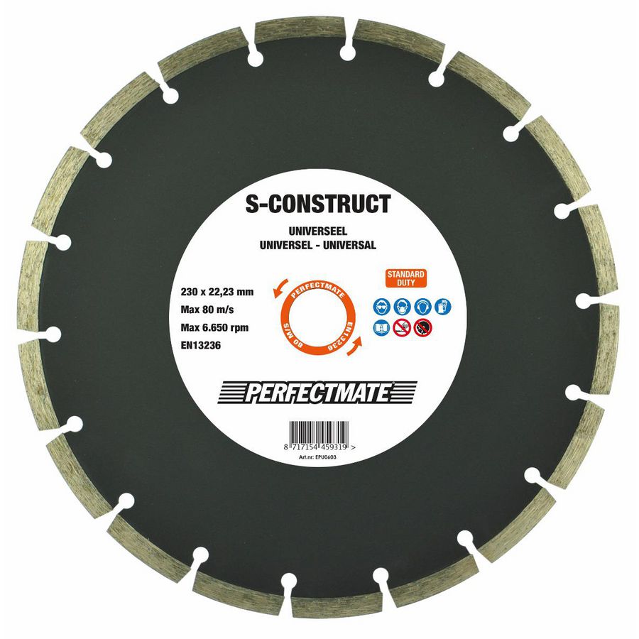 S-Construct diamantzaagblad 115mm asgat 22.23mm