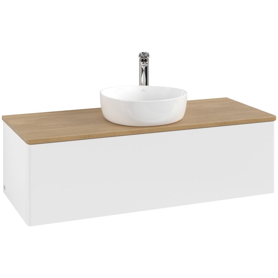 Wastafelonderkast Antao 1200x360x500mm White Matt Lacquer L32051MT