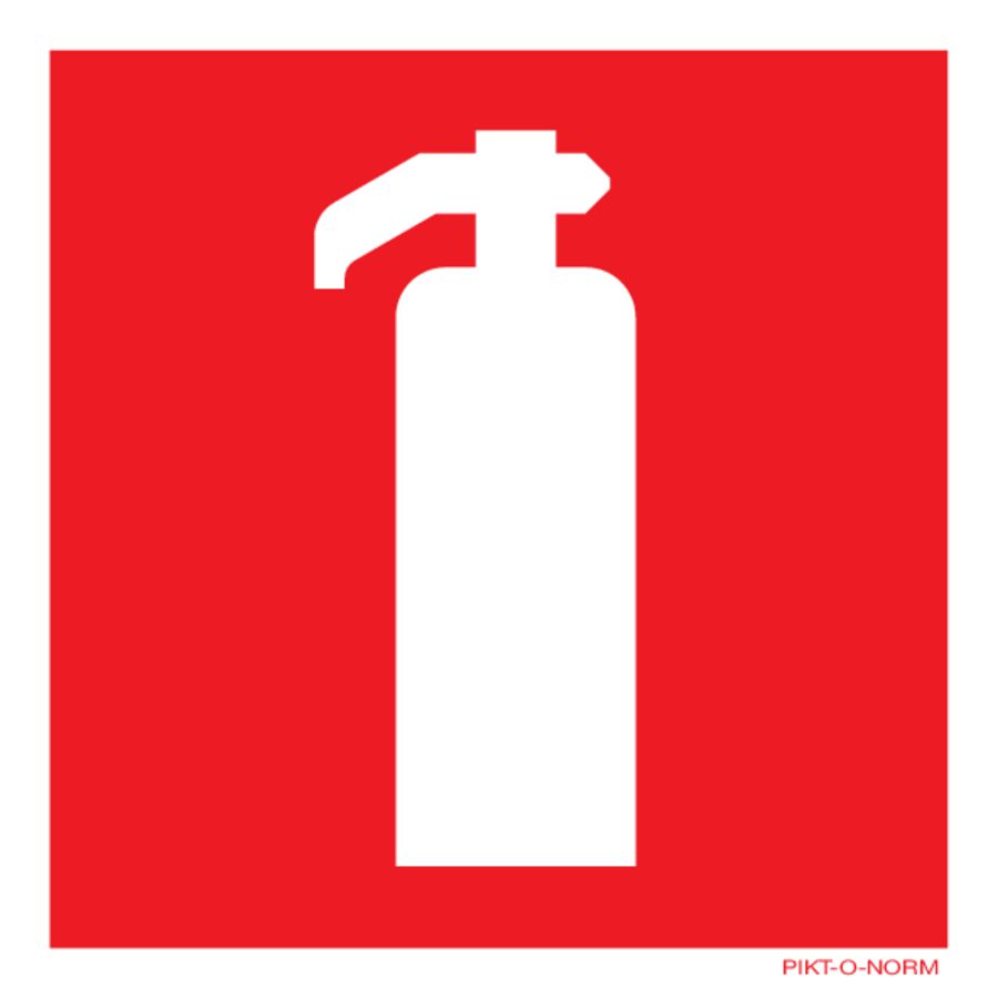 BORD 100x100 BRANDBLUSSER EEG ROOD MET PICTO BRANDBLUSSER (809-332125)