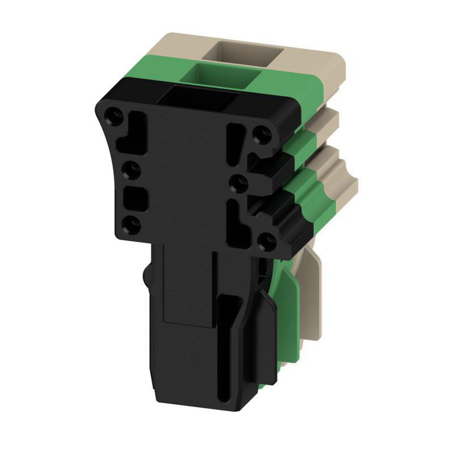 Plug (terminal) zwart groen d.beige 2 VVE=100