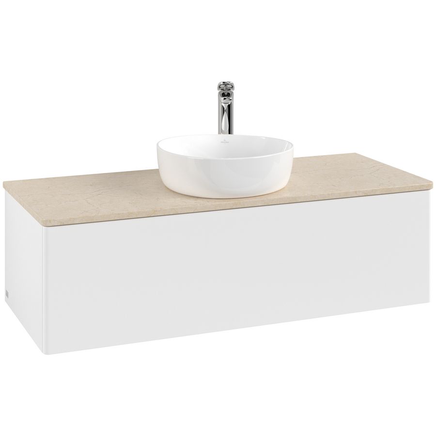 Wastafelonderkast Antao 1200x360x500mm White Matt Lacquer L32053MT
