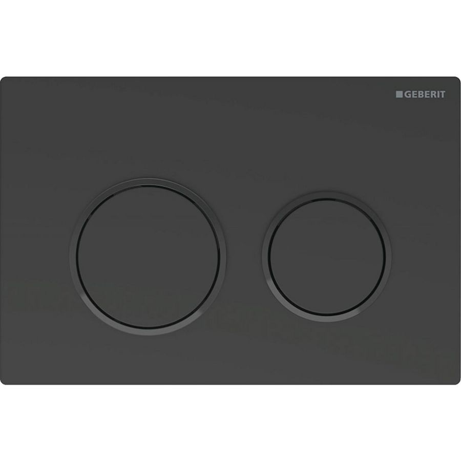 Bedieningsplaat 2-toets Omega20 ROUND matzwart/zwart/matzwart
