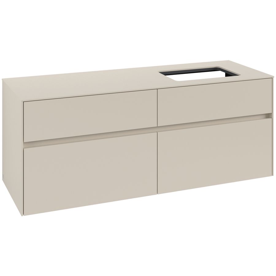 Wastafelonderkast Collaro 1400x548x500mm Cashmere Grey C118B0VN