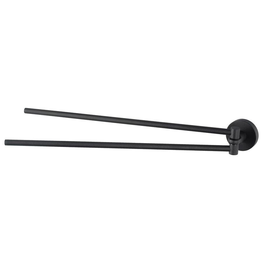 Dubbele handdoekhouder draaibaar mt zwart 46cm KOSMOS
