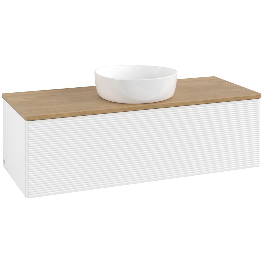 Wastafelonderkast Antao 1200x360x500mm White Matt Lacquer L32111MT