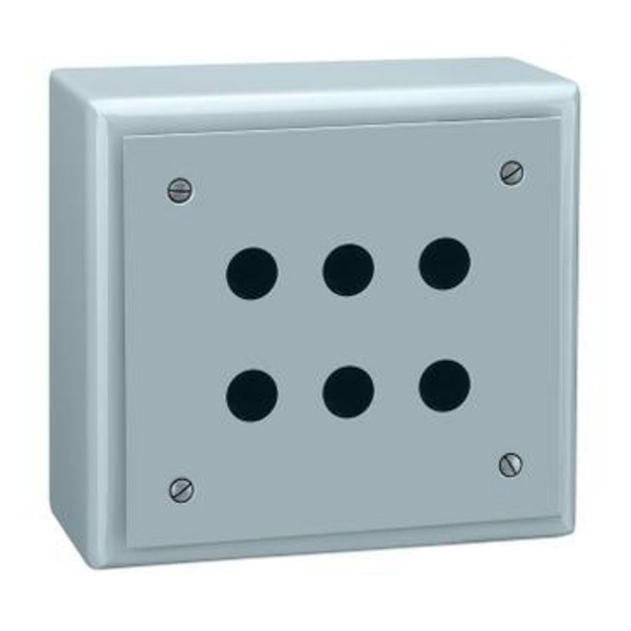 Drukknopkast 6 gaten in 3 kolommen Aluminiumlegeri XB2-S