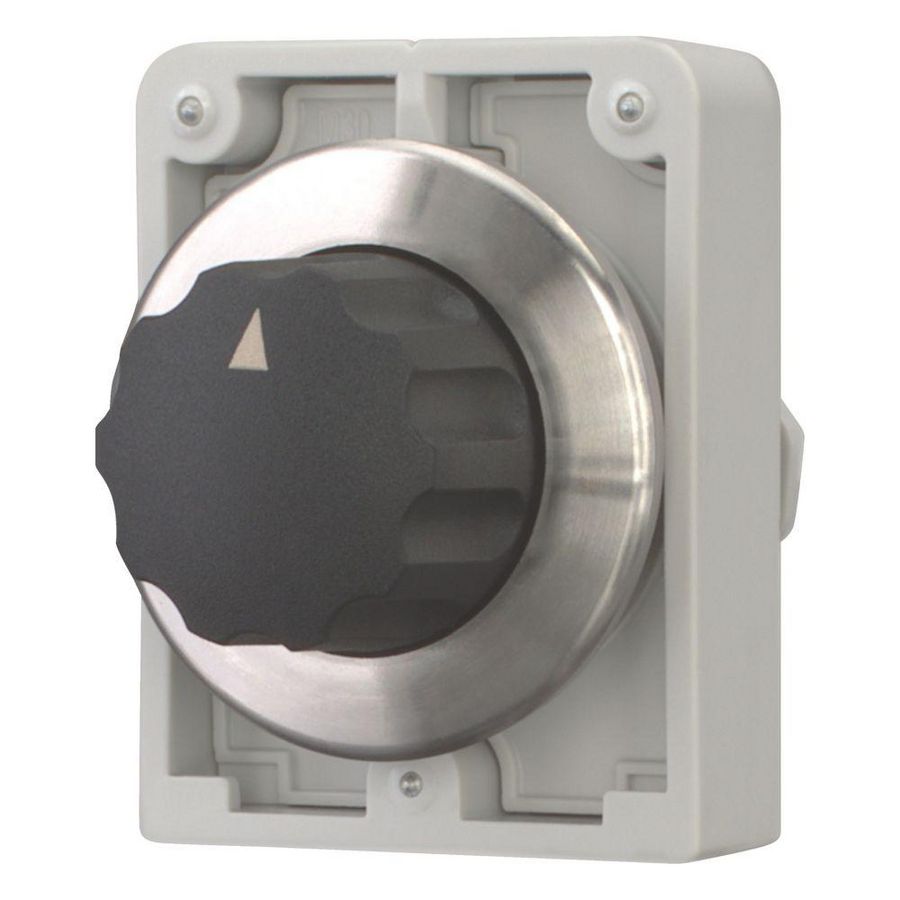 Keuzeschakelaar 30mm RVS vlak 4 standen knop vast