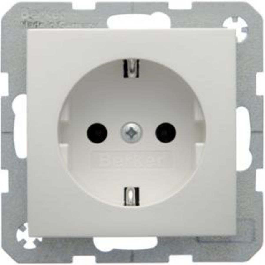 Wandcontactdoos RA steek berker S.1/B.3/B.7 polarwit mat