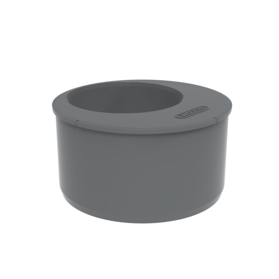 PVC+ lijm verloop kort grijs 160x125mm