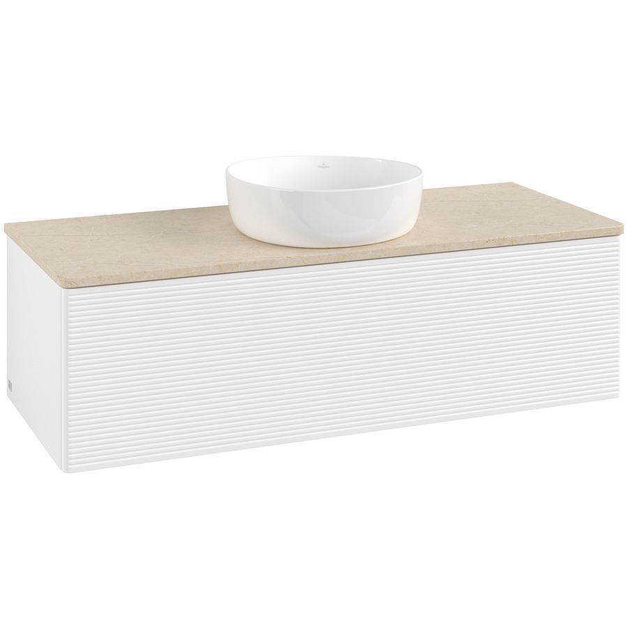 Wastafelonderkast Antao 1200x360x500mm White Matt Lacquer L32113MT