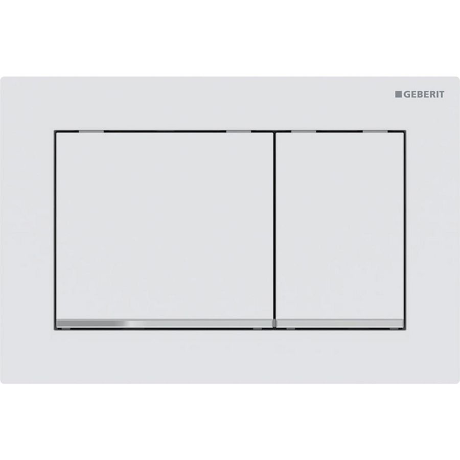 Bedieningsplaat 2-toets Omega20 SQUARE (voorheen Omega30) matwit/chroom/matwit